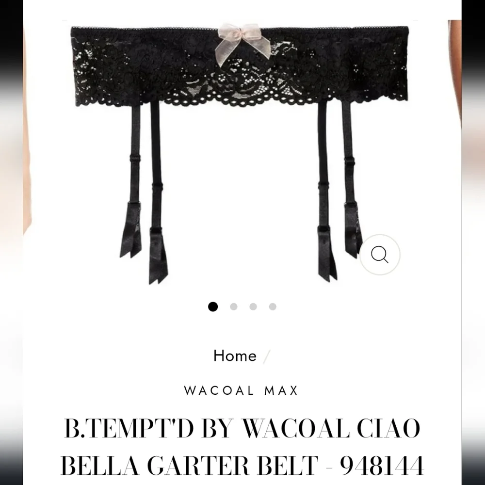 B.Tempted Wacoal 32DDD Ciao Bella Garter Set